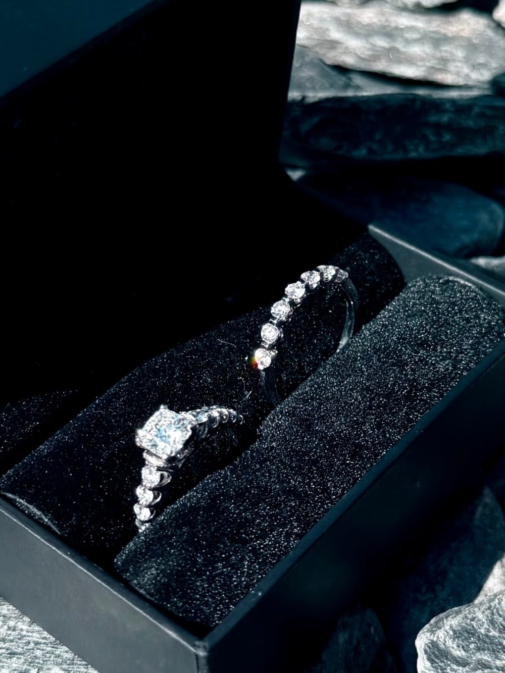 Jared 14K White Gold Lab-Grown Cushion Diamond Ring 1.01ctw D VS2 IGI 7.5